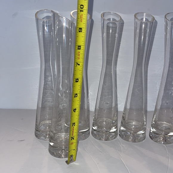 6 pc set baccarat Elegant crystal glass bud flower vases - Picture 9 of 10